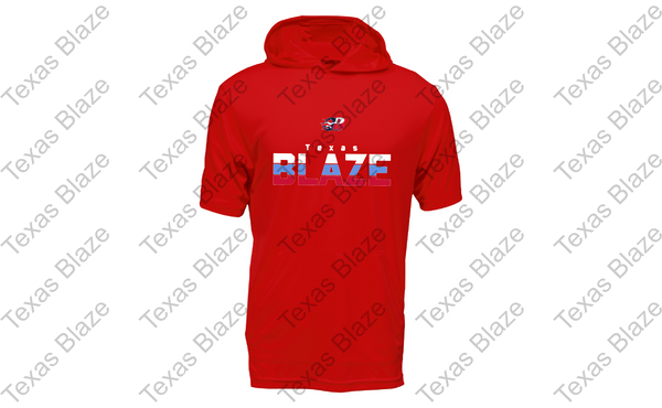 Texas Blaze 3 color dri fit short sleeve hoodie