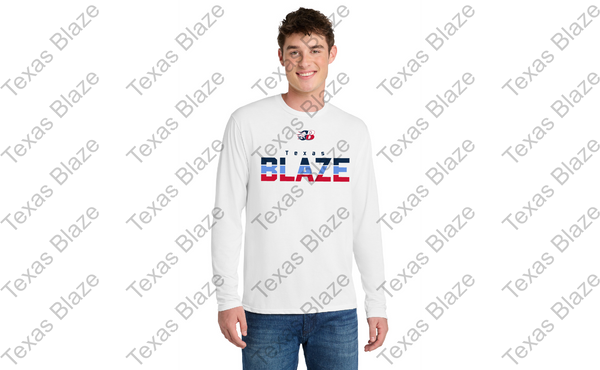 Texas Blaze 3 color striped dri fit long sleeve Adult/Youth