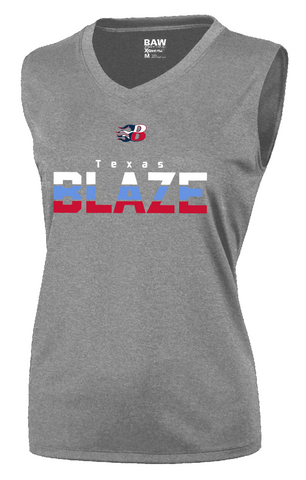 Blaze 3 Color Striped Ladies Dri Fit Tank