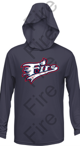 Fire Hooded Dri Fit Long Sleeve