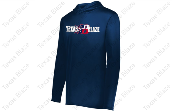 Texas Blaze Long Sleeve Dri-fit hooded shirt