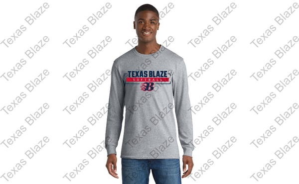 Blaze softball logo unisex/youth long sleeve dri fit