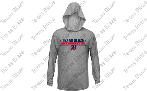 Blaze softball logo Long sleeve dri fit hoodie