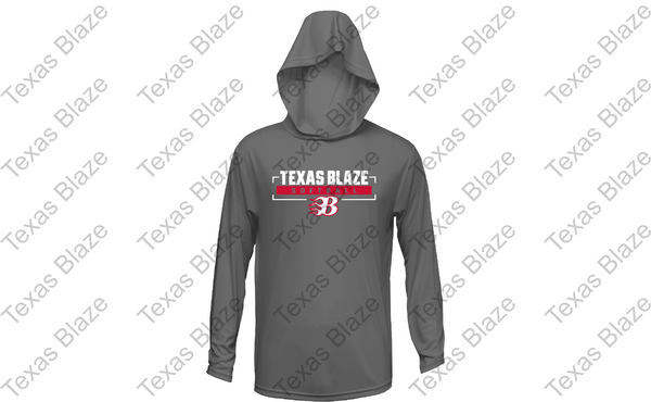 Blaze softball logo Long sleeve dri fit hoodie