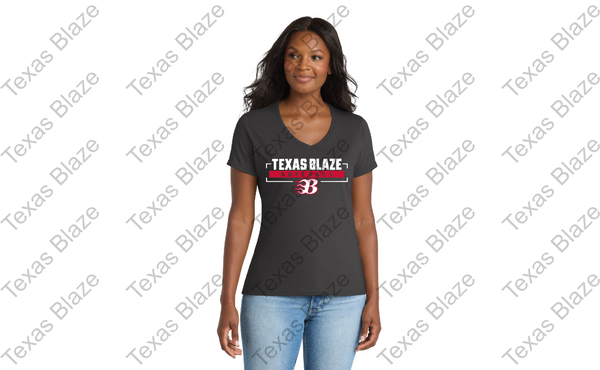 Blaze softball logo Womens v neck dri fit