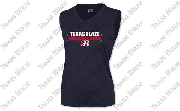 Blaze softball logo Ladies dri fit tank