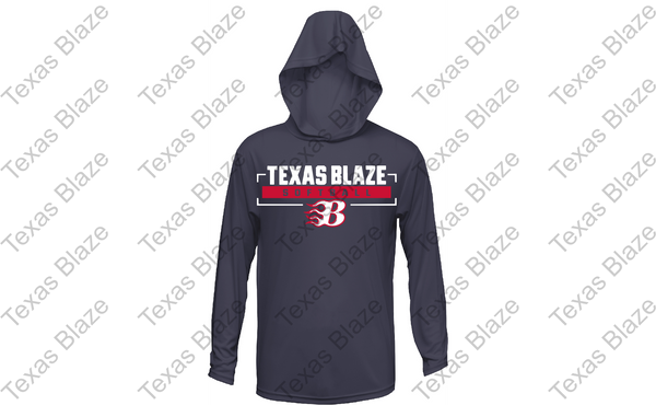 Blaze softball logo Long sleeve dri fit hoodie