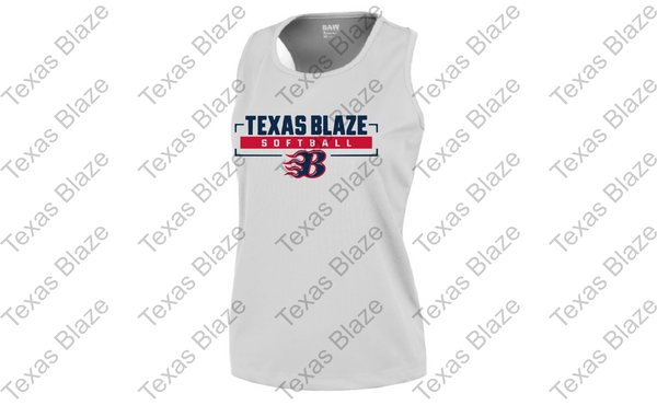 Blaze softball logo Ladies Muscle tank