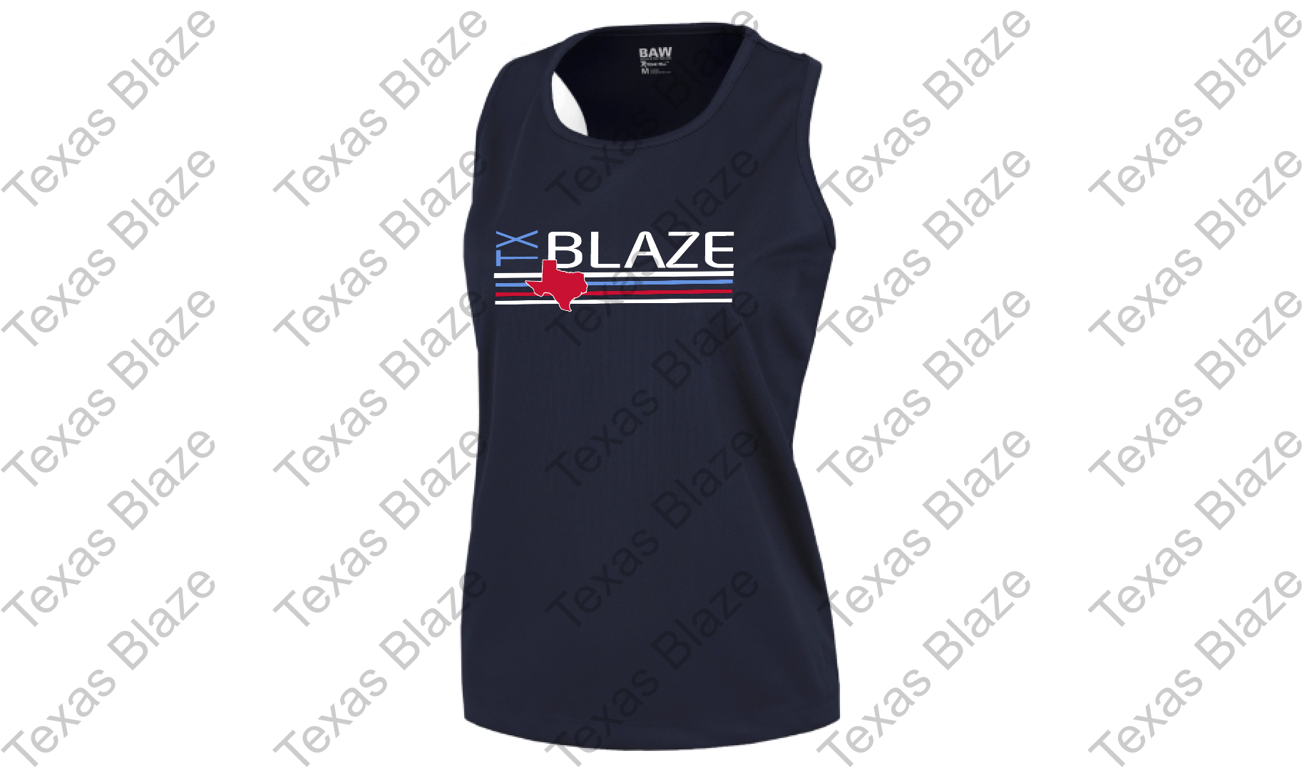 Blaze Striped Ladies Muscle Tank