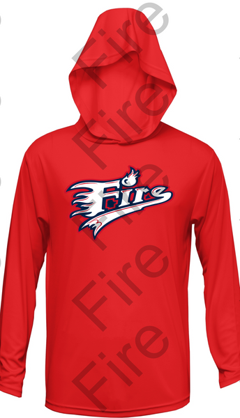 Fire Hooded Dri Fit Long Sleeve