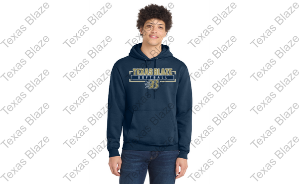 Gold Blaze Softball logo Hoodie (polyester/moisture managing)