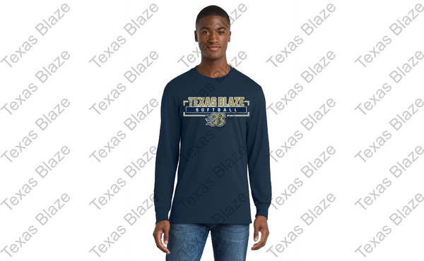 Gold Blaze Softball logo long sleeve dri fit