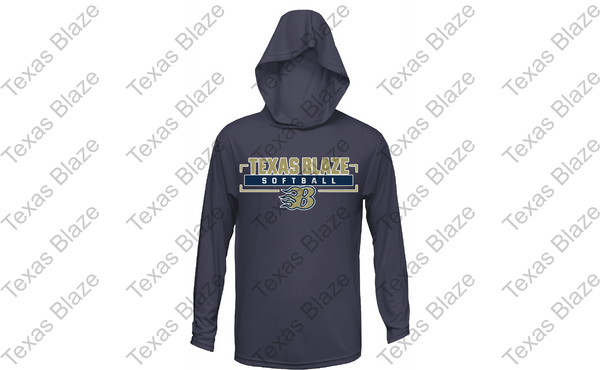 Gold Blaze Softball logo Long Sleeve dri fit hoodie