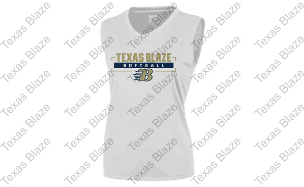 Gold Blaze Softball logo Ladies Dri fit tank