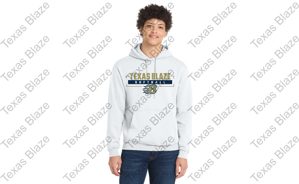 Gold Blaze Softball logo Hoodie (polyester/moisture managing)