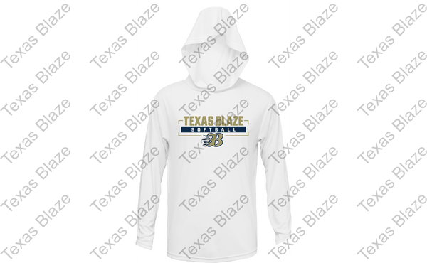 Gold Blaze Softball logo Long Sleeve dri fit hoodie