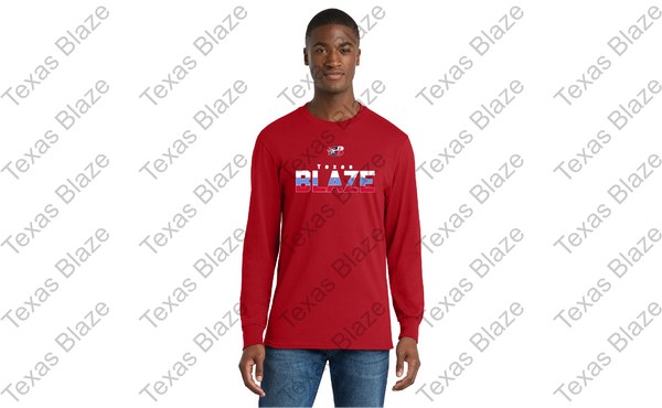 Texas Blaze 3 color striped dri fit long sleeve Adult/Youth