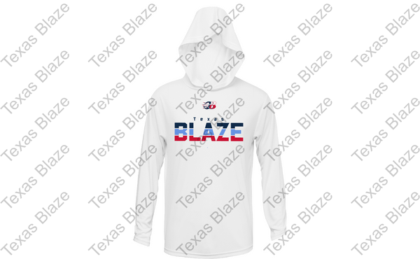 Texas Blaze 3 color dri fit long sleeve hoodie