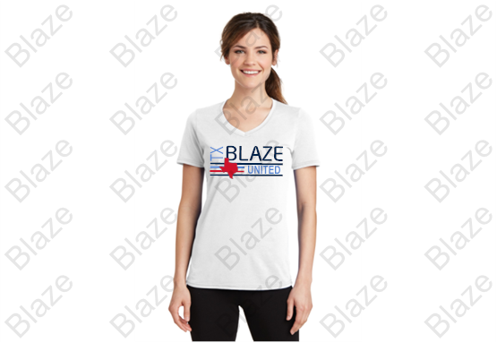 Blaze UNITED Ladies V-Neck Dri fit shirt