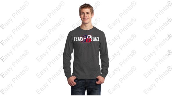 Texas Blaze Long Sleeve Dri Fit Shirt Adult and Youth