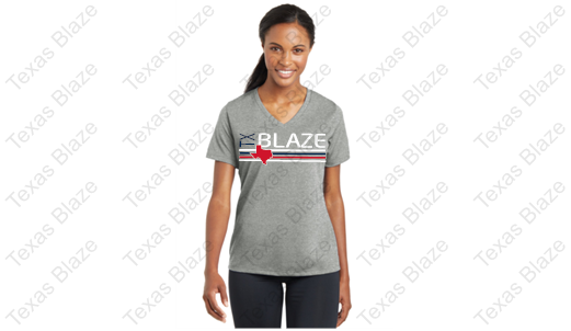 Blaze ladies V-Neck Dri fit shirt