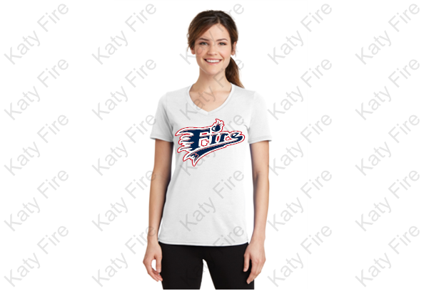 Fire Ladies V-Neck Dri Fit shirt