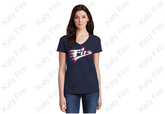 Fire Ladies V-Neck Dri Fit shirt