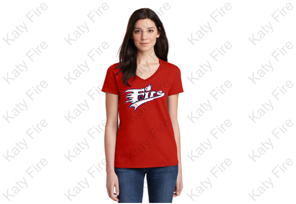 Fire Ladies V-Neck Dri Fit shirt